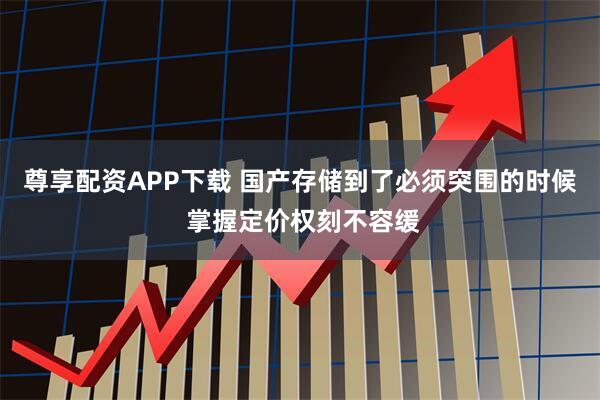 尊享配资APP下载 国产存储到了必须突围的时候 掌握定价权刻不容缓