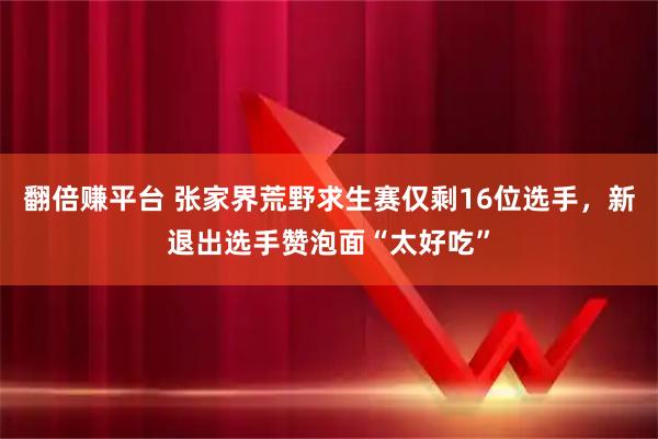翻倍赚平台 张家界荒野求生赛仅剩16位选手，新退出选手赞泡面“太好吃”