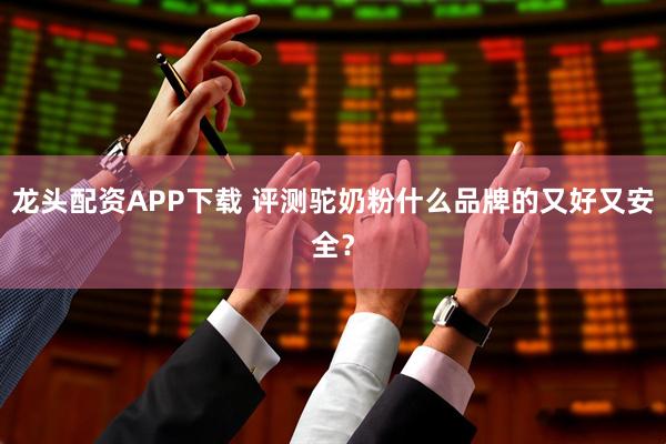 龙头配资APP下载 评测驼奶粉什么品牌的又好又安全？